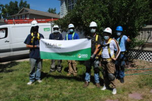 GRID Alternatives workers at project site