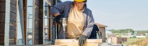 Home renovation worker on job site: making financing part of brand