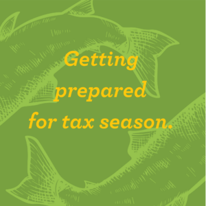 Getting prepared for tax season graphic. 