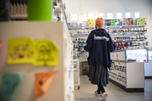 Cannabis worker in retail shop